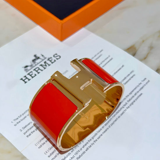 Hermes Hermes Wide Bracelet with Enamel Craftsmanship