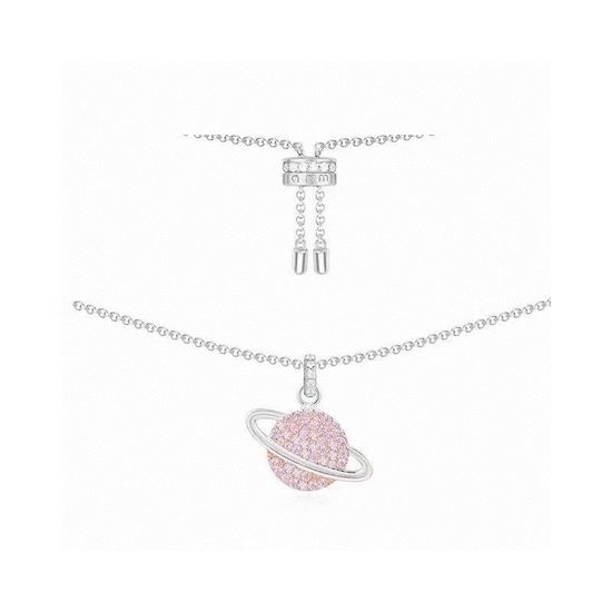 Apm monaco Golden Pink Planet Pendant Necklace