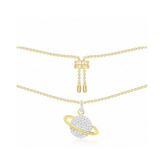 Apm monaco Planet Pendant Adjustable Long Necklace