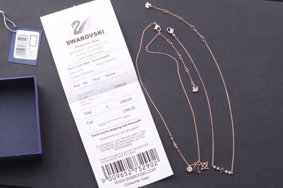 Swarovski Two Layer Moon Star Necklace
