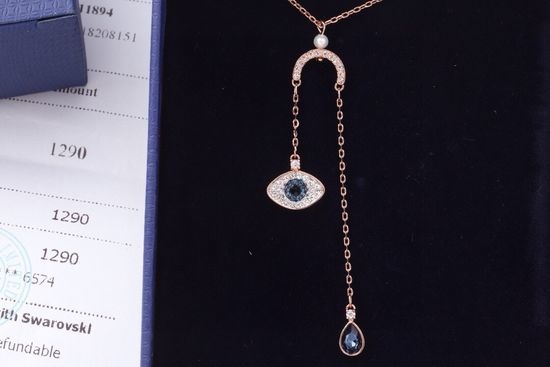 Swarovski Evil Eye Tassel Necklace for Luck