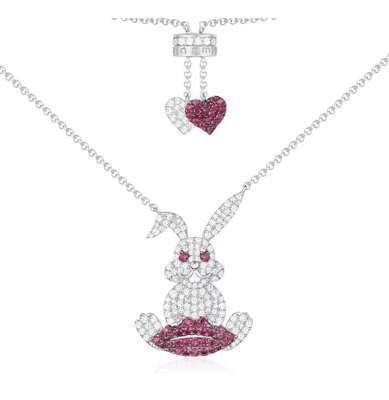 Apm monaco Rabbit Heart Long Sweater Necklace