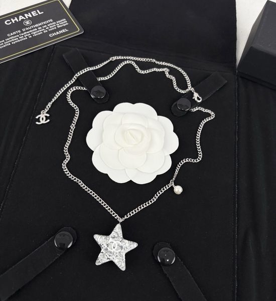 Chanel Sequin Five-pointed Star Resin Necklace