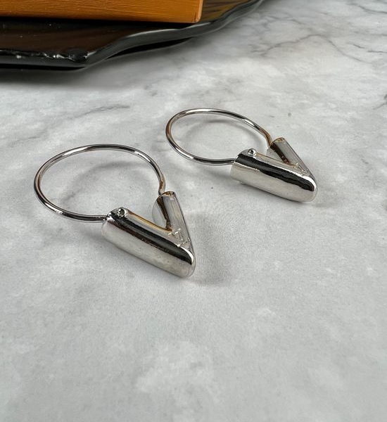 Louis Vuitton LV V-shaped Decorative Drop Earrings