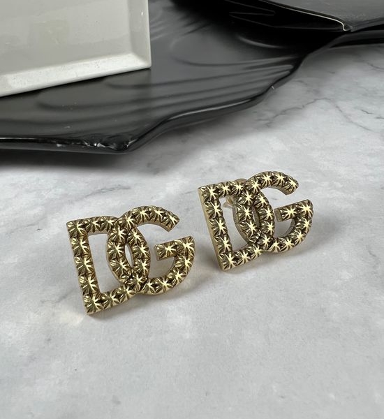 Dolce & Gabbana Classic Logo Design Stud Earrings