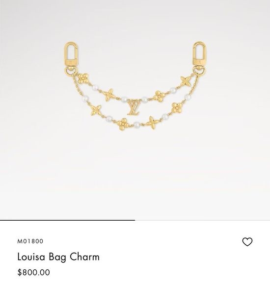 Louis Vuitton LV Flower Pattern Keychain Bag Charm