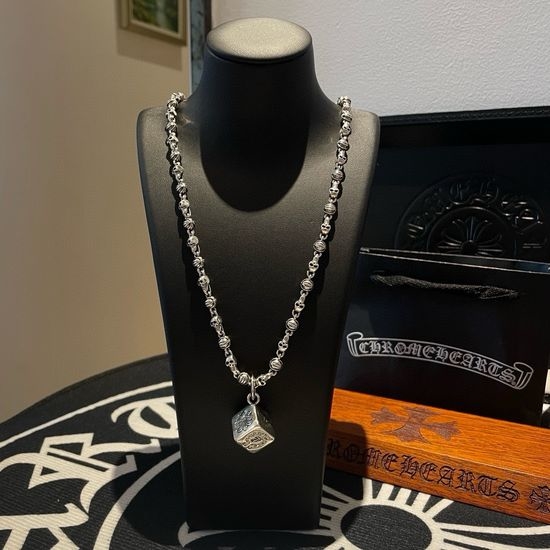 Chrome Hearts Skull Dice Pendant Vintage Necklace