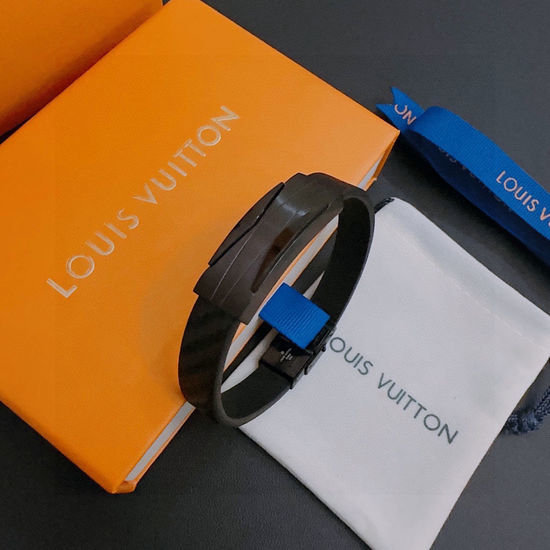Louis Vuitton LV Vintage Leather Bracelet Adjustable Length