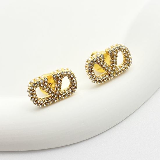 Valentino Crystal Pearl Embellished Stud Earrings