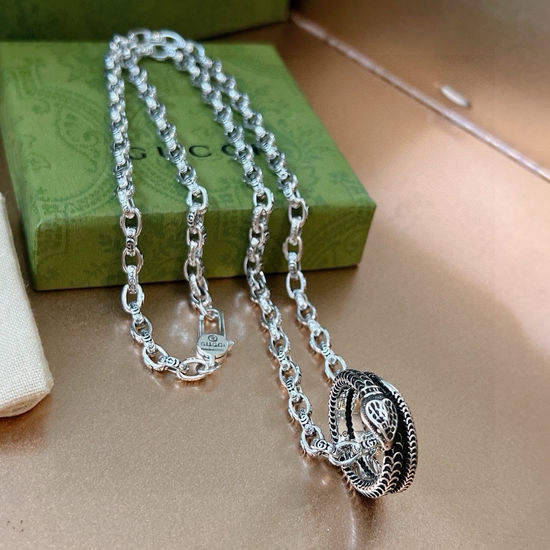 Gucci Vintage Double G Pendant Necklace