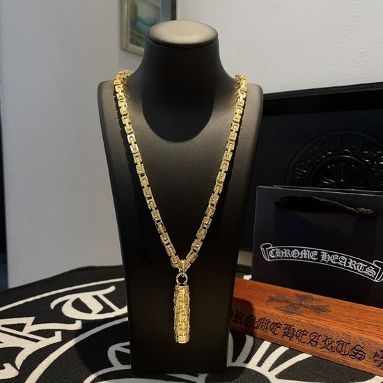 Chrome Hearts Vintage Cross Cylinder Pendant Necklace