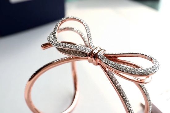 Swarovski Heavy Duty Bow Bangle with Elegant Design