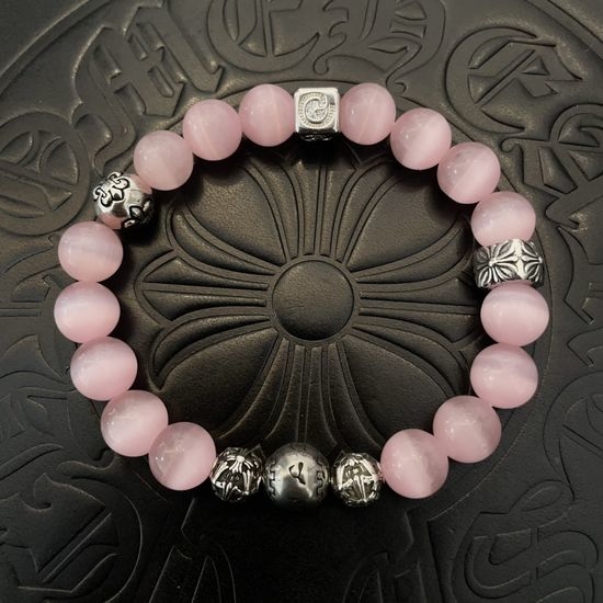 Chrome Hearts Pink Opal Stone Vintage Bracelet