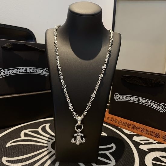 Chrome Hearts Vintage Fleur De Lis Pendant Necklace