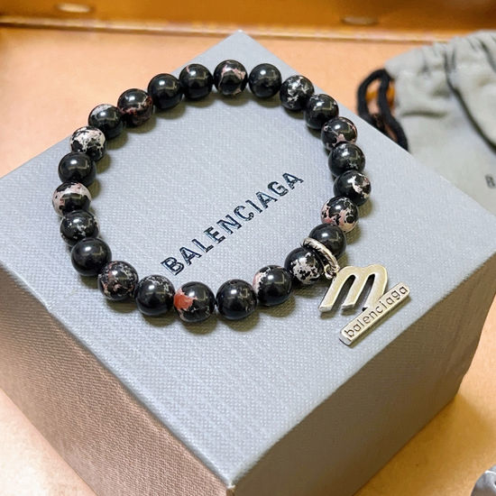 Balenciaga Vintage Dark Spot Stone Bracelet