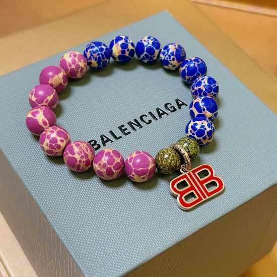 Balenciaga Vintage Serpentine Stone Bracelet