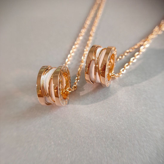 Bvlgari B Zero1 Hollow Ceramic Pendant Necklace