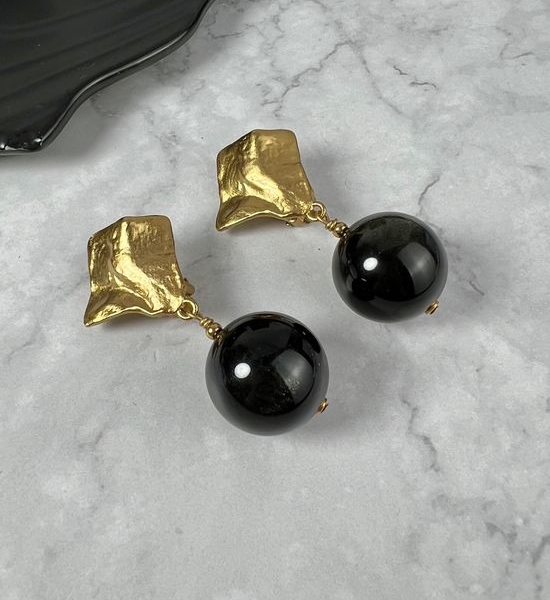 Yves Saint Laurent YSL Natural Crystal Retro Ear Clips