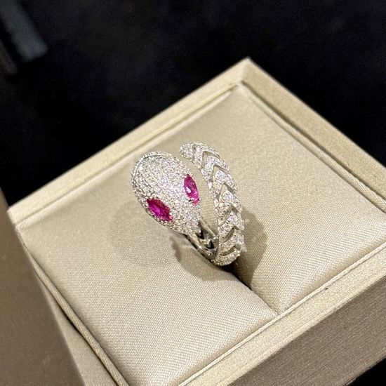 Apm monaco Ruby Hollow Snake Shape Ring