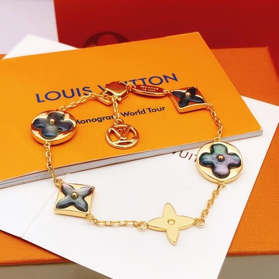 Louis Vuitton LV Golden Gray Mother-of-pearl Bracelet
