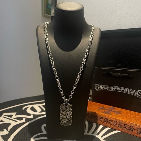 Chrome Hearts Vintage Square Pendant Cross Necklace