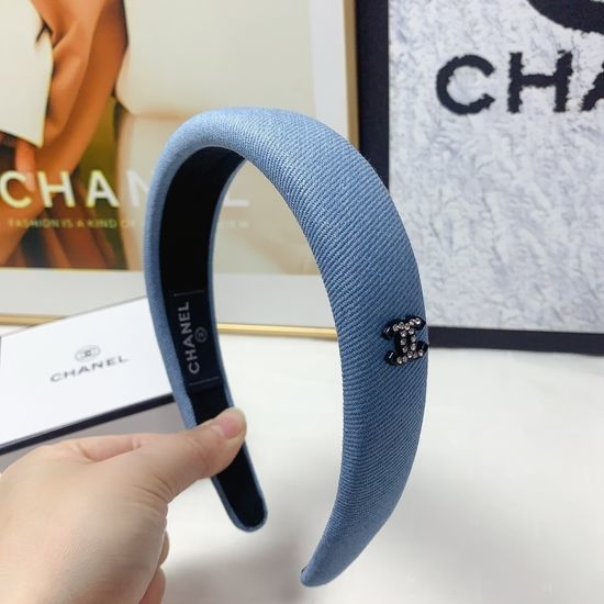 Chanel Denim Fabric Hair Hoop Headband