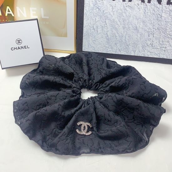 Chanel Rhinestone Large Hair Scrunchie with Box