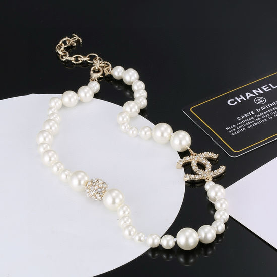 Chanel Knot Chain Mixed Pearl Necklace