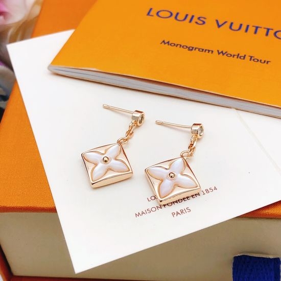 Louis Vuitton LV Two Tone Mother of Pearl Earrings