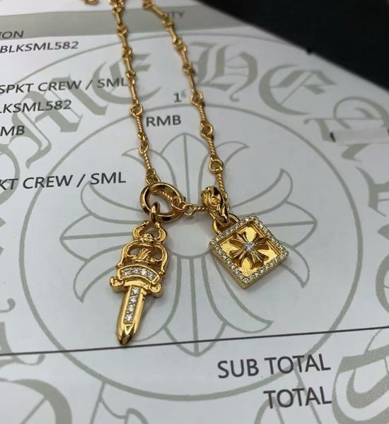 Chrome Hearts Sword Square Pendant Necklace