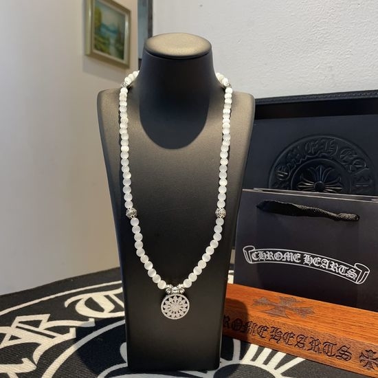 Chrome Hearts Cat s Eye Beaded Convertible Necklace