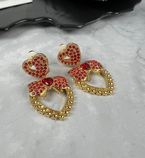 Dolce & Gabbana Bow Heart Shaped Clip On Earrings