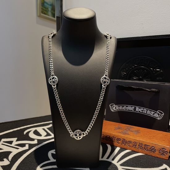 Chrome Hearts Vintage Floral Pattern Pendant Necklace