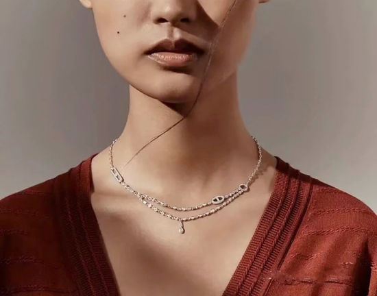 Hermes Exquisite Classic Logo Pendant Necklace