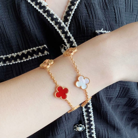 Van Cleef & Arpels VCA Mother of Pearl Clover Bracelet