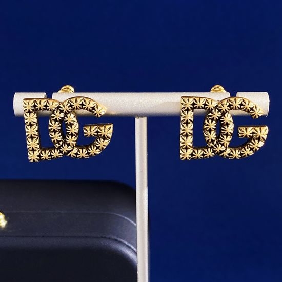 Dolce & Gabbana Vintage Pattern Engraved Stud Earrings
