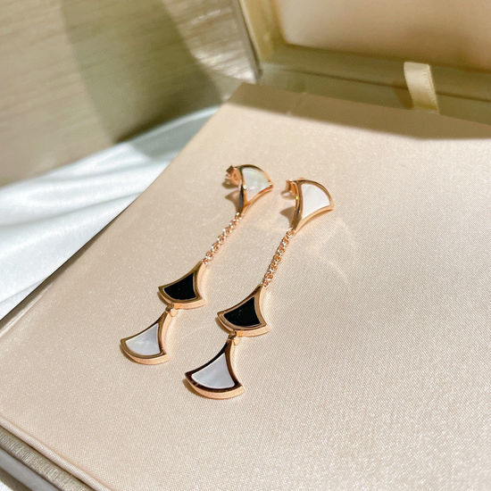 Bvlgari Tassel Fan Shaped Stud Earrings