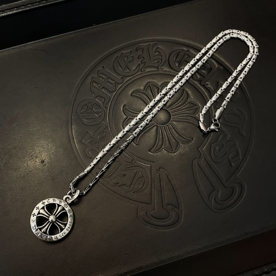 Chrome Hearts Round Cross Pendant Necklace