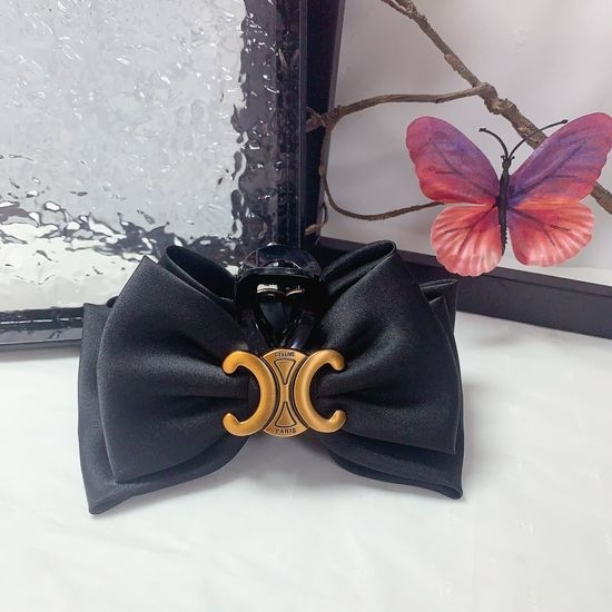 Celine Vintage Logo Bow Hair Claw