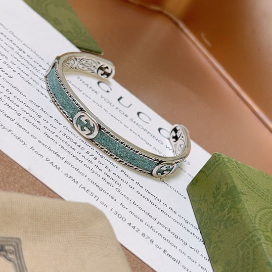 Gucci Marble Pattern Vintage Cuff Bracelet