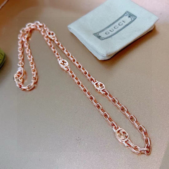 Gucci Rose Gold Chain Adjustable Necklace
