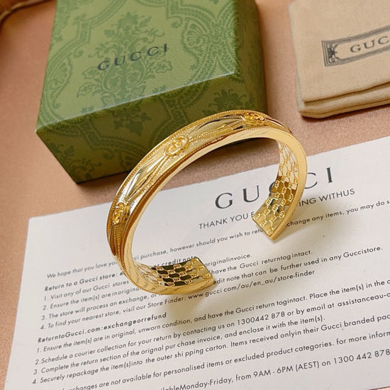 Gucci Distressed Vintage Cuff Bracelet
