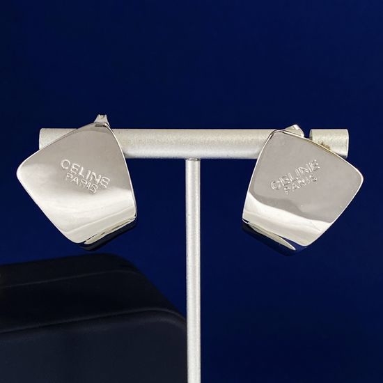 Celine Irregular Geometric Polished Stud Earrings
