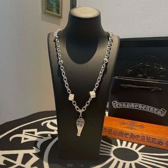 Chrome Hearts Vintage Cross Dice Pendant Necklace