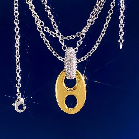 Hermes Pig Nose Pendant Adjustable Necklace