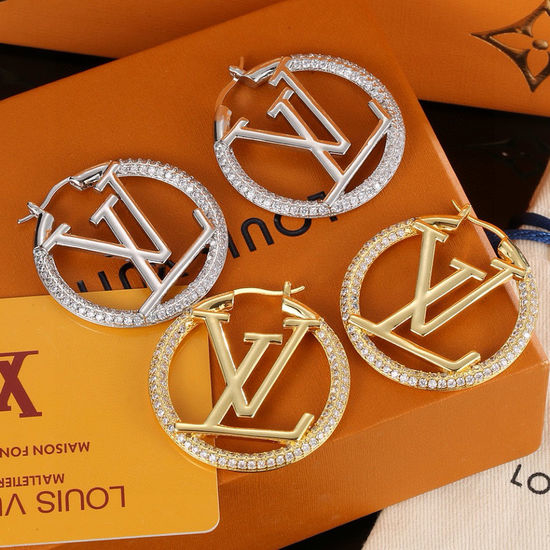 Louis Vuitton LV Classic Polished Letter Stud Earrings