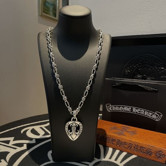 Chrome Hearts Vintage Engraved Pendant Necklace