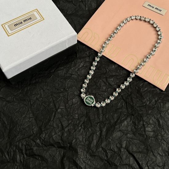 Miu Miu Crystal Pearl Decorated Bracelet