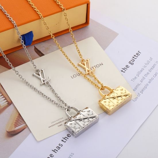 Louis Vuitton LV Classic Suitcase Shaped Pendant Necklace