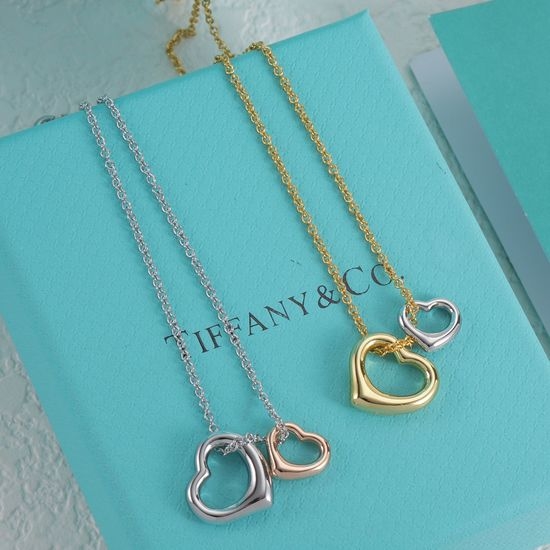 Tiffany & Co. Sterling Silver Double Heart Necklace